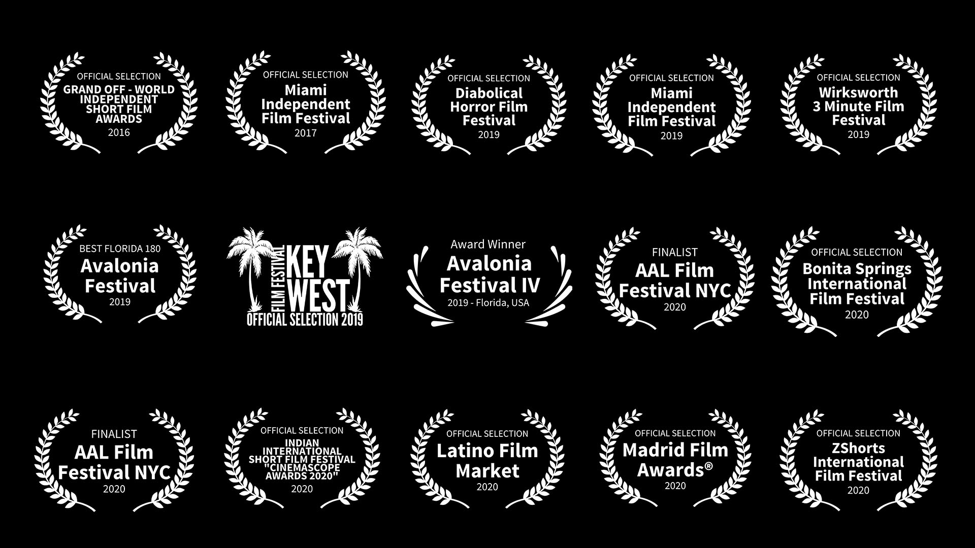 Selecciones en festivales y premios — The Cohen Films